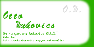 otto wukovics business card